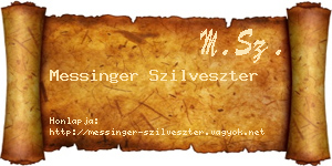 Messinger Szilveszter névjegykártya